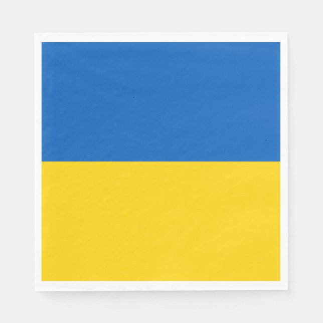 Flagga (Ukraina) Pappersservett (Framsidan)