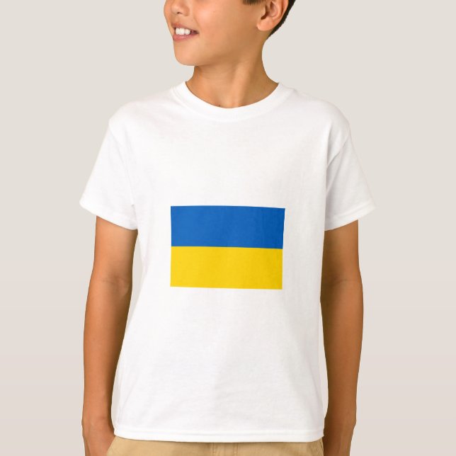 Flagga (Ukraina) T Shirt (Framsida)