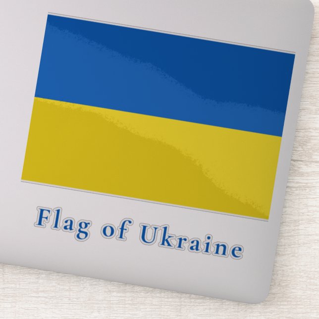 Flagga Ukraina Vinyl Klistermärken (Detalj)
