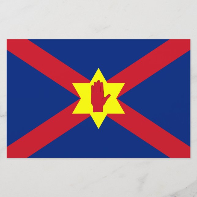 Flagga Ulster Nation (Nordirland) Brevpapper (Framsida)