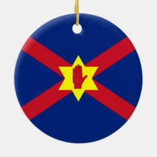 Flagga Ulster Nation (Nordirland) Julgransprydnad Keramik