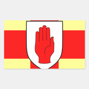 Flagga Ulster - Nordirland Rektangulärt Klistermärke