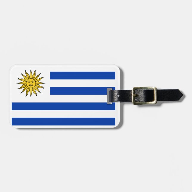 Flagga Uruguay Bagagebricka (Horisontell Framsida)