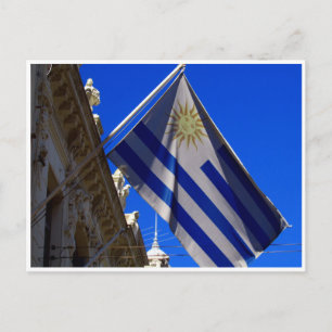 flagga uruguay vykort
