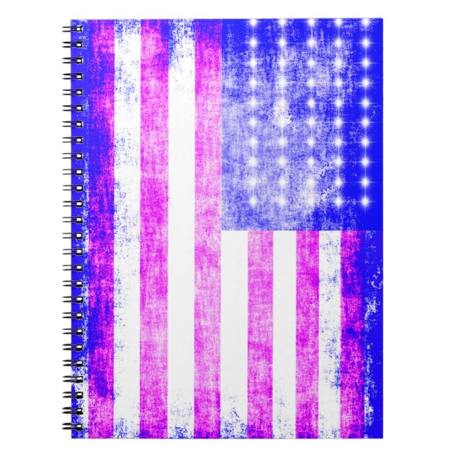 Flagga USA Anteckningsbok (Framsidan)