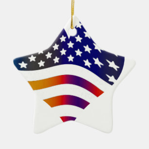 flagga usa hjärta kärlek amerikansk ära trupper rä julgransprydnad keramik
