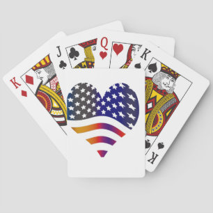 flagga usa kärlek amerikan hedra trupperna rand spelkort
