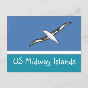 FLAGGA USA Midway Vykort