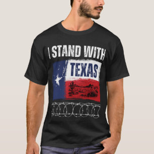 Flagga USA: s stat Texas I står med Texas T Shirt