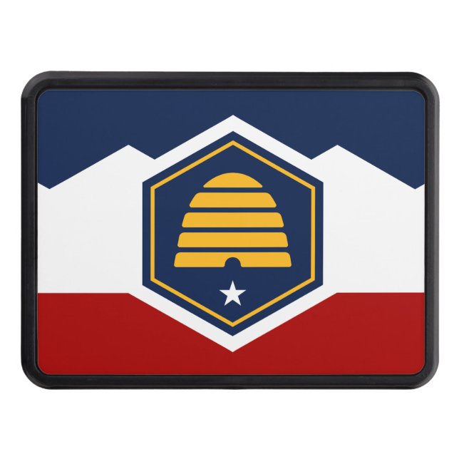Flagga Utah (Beehive Flagga) Dragkroksskydd (Framsidan)
