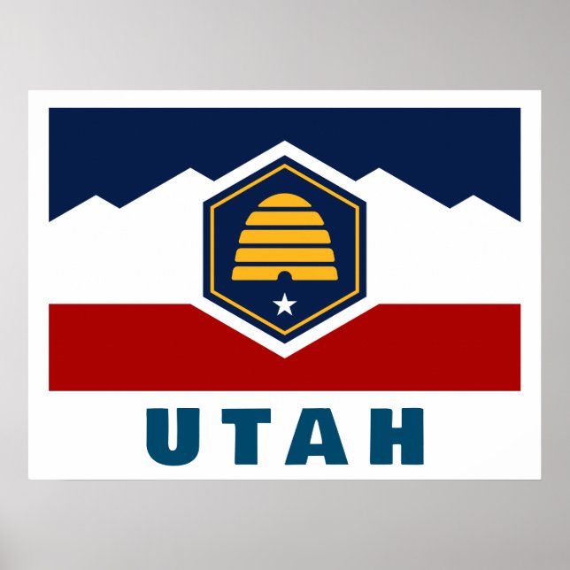 Flagga Utah (Beehive Flagga) Poster (Framsidan)