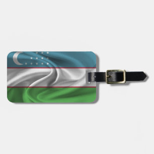 Flagga Uzbekistan Bagagebricka