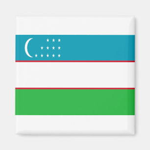 Flagga Uzbekistan Magnet