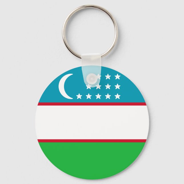 Flagga Uzbekistan Nyckelring (Framsida)