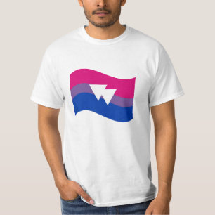 Flagga Vågigt Pridet Bisexual T Shirt