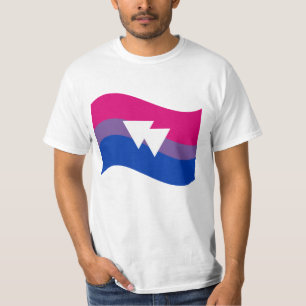 Flagga Vågigt Pridet Bisexual T Shirt