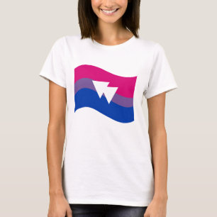Flagga Vågigt Pridet Bisexual T Shirt