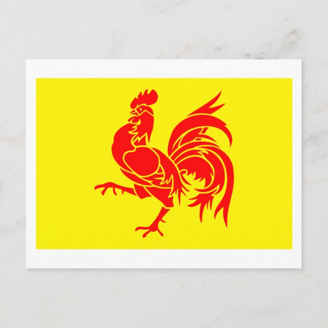 Flagga Vallonien Vykort (Framsida)