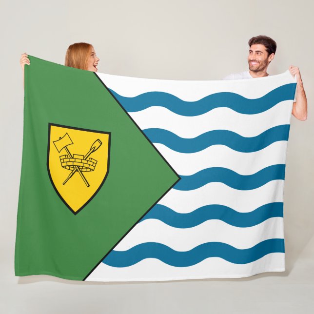 Flagga Vancouver (British Columbia, Kanada) Fleecefilt (På plats)