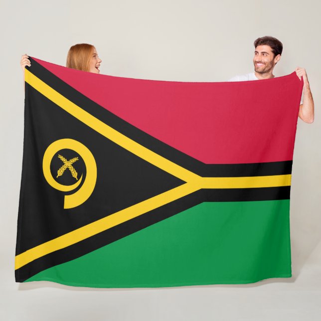 Flagga Vanuatu Fleecefilt (På plats)