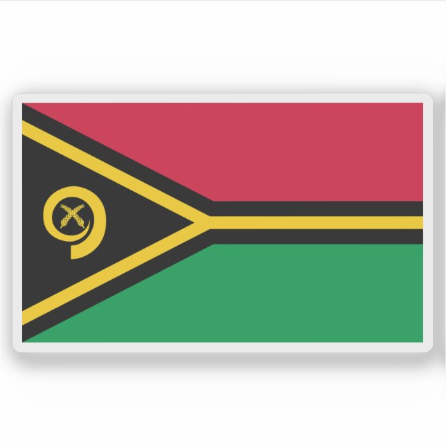 Flagga Vanuatu Klistermärken (Framsida)