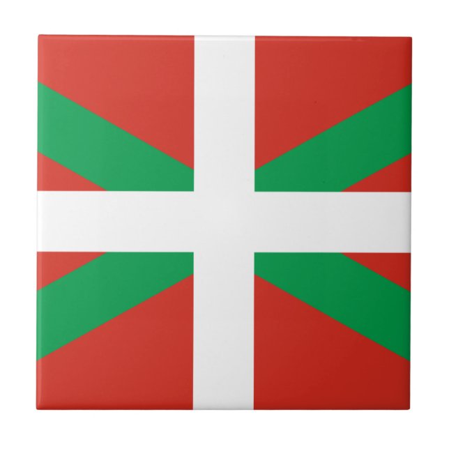 FLAGGA VASCA FÖR BASK EUSKADI FÖR IKURRIÑA DRAPEAU KAKELPLATTA (Framsidan)