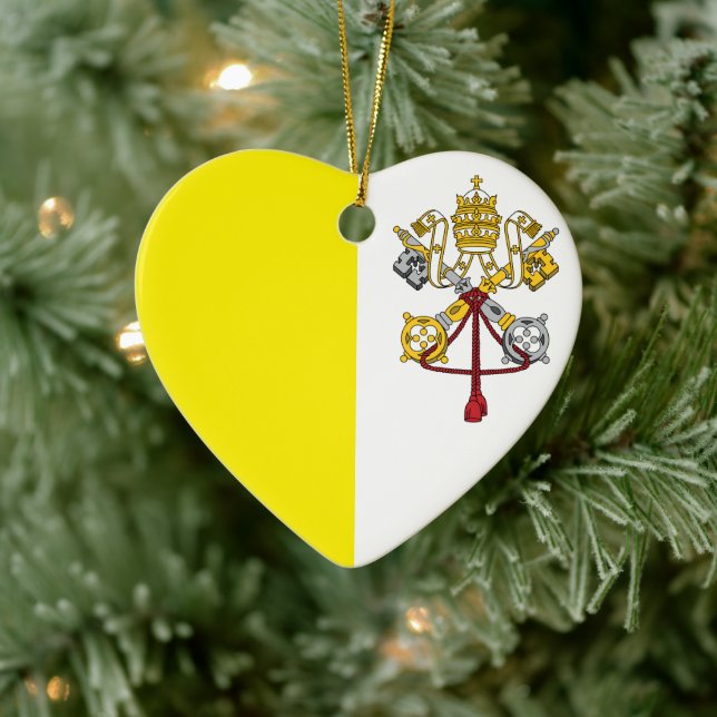 Flagga Vatikanstaten Julgransprydnad Keramik (Träd)
