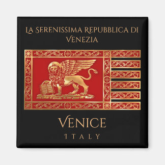 Flagga Venedig, Italien Magnet