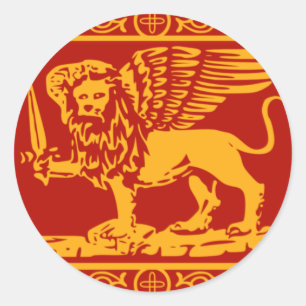 Flagga Venedig Runt Klistermärke