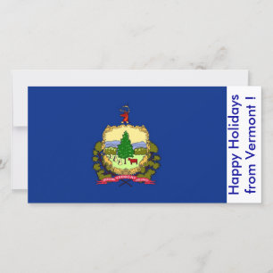 Flagga Vermont, Glad helg från USA Julkort