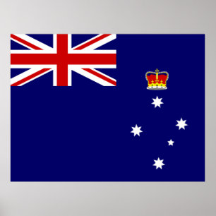 Flagga Victoria, Australien Poster