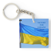 Flagga Victory for Ukraina Stanna stark