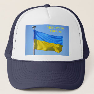 Flagga Victory for Ukraina Stanna stark Keps
