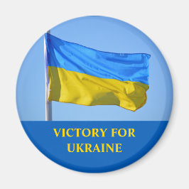 Flagga Victory for Ukraina Stanna stark Magnet