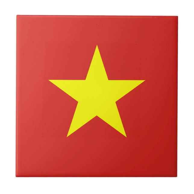Flagga Vietnam Ceramic Tile Kakelplatta (Framsidan)