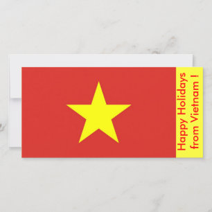 Flagga Vietnam, Glad helg från Vietnam Julkort