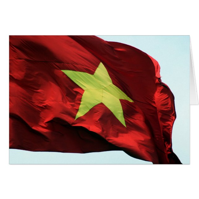 flagga vietnam hälsningskort (Framsidan Horizontal)