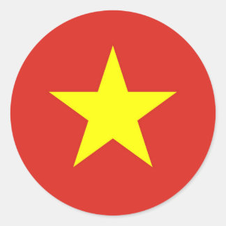 Flagga Vietnam - Qurogc kỳ Viet Nam Runt Klistermärke
