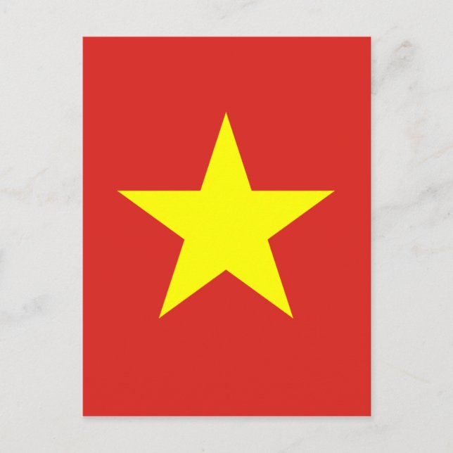 Flagga Vietnam - Qurogc kỳ Viet Nam Vykort (Framsida)