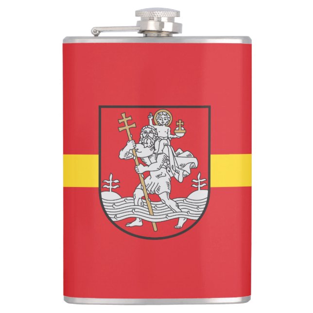 Flagga Vilnius, Litauen Hip Flask Fickplunta (Framsidan)