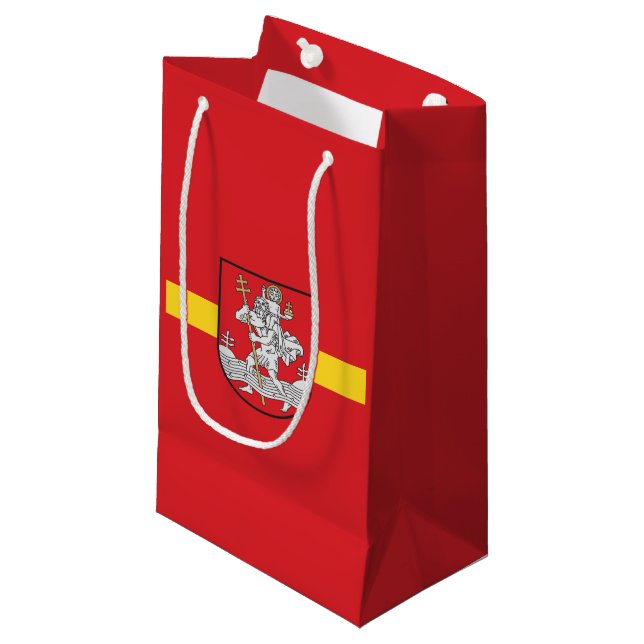 Flagga Vilnius, Litauen Liten presentpåse (Framsidan Vinklad)