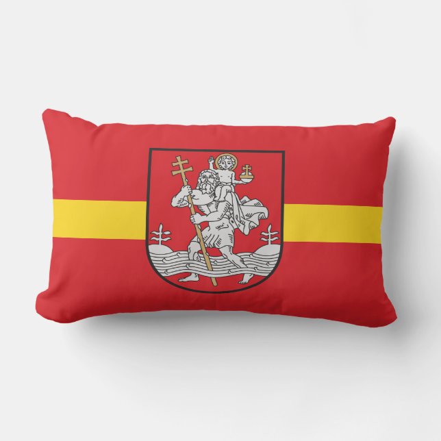 Flagga Vilnius, Litauen Lumbar Pillow Lumbarkudde (Framsida)