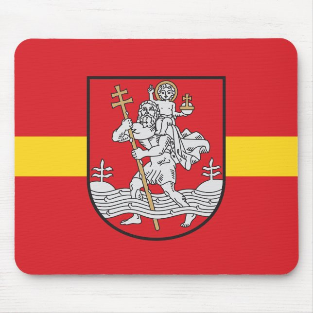 Flagga Vilnius, Litauen Mouse Pad Musmatta (Framsidan)