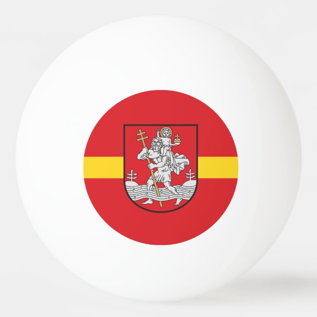 Flagga Vilnius, Litauen Ping Pong Boll (Framsidan)