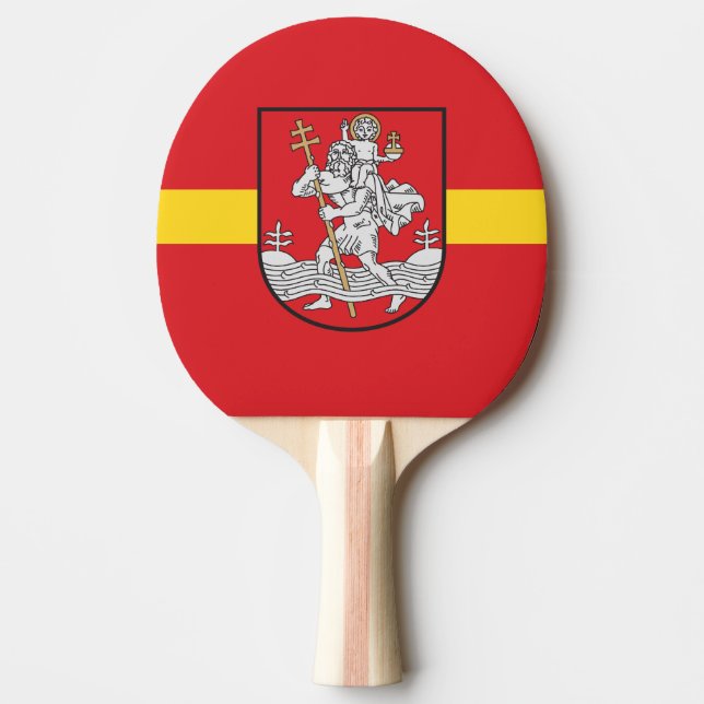 Flagga Vilnius, Litauen Ping-Pong Paddle Pingisracket (Framsidan)