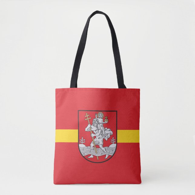 Flagga Vilnius, Litauen Tote Bag Tygkasse (Framsida)