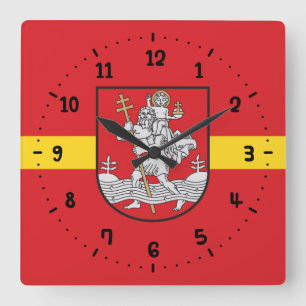 Flagga Vilnius, Litauens kölhus Fyrkantig Klocka