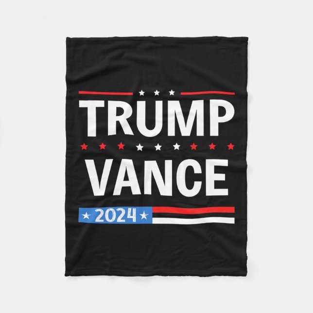 Flagga Vote 47 Trump Vance 2024 VP Vice President Fleecefilt (Framsidan)