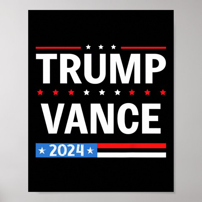 Flagga Vote 47 Trump Vance 2024 VP Vice President Poster (Framsidan)