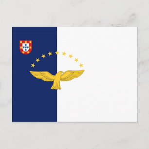 Flagga-vykort för Azorerna Vykort